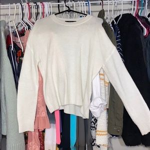 White comfy sweater from forever 21!
